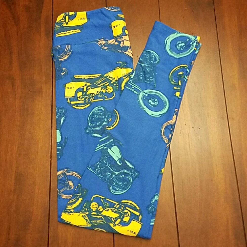 NWT Vintage Motorcycles Lularoe OS leggings